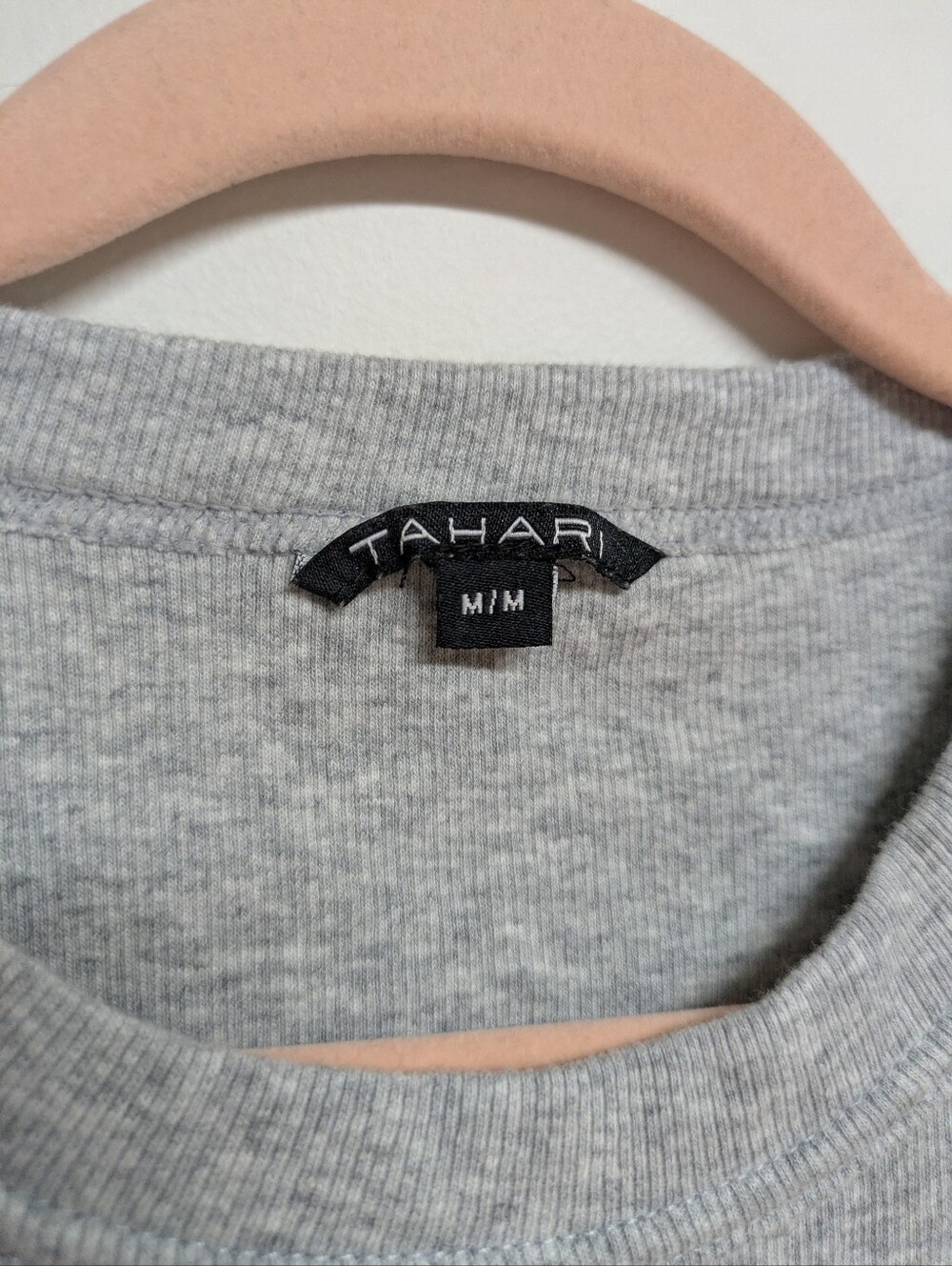 Tahari Light Grey Ribbed Racerback Tank - Picture 4 of 6